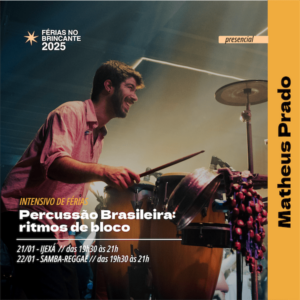 Curso de Férias: Percussão Ritmos de Carnaval